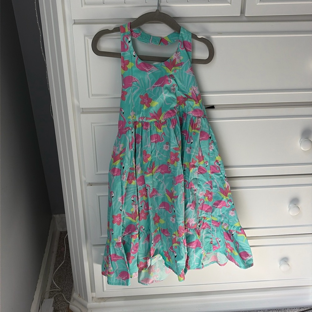 Gymboree flamingo print halter dress